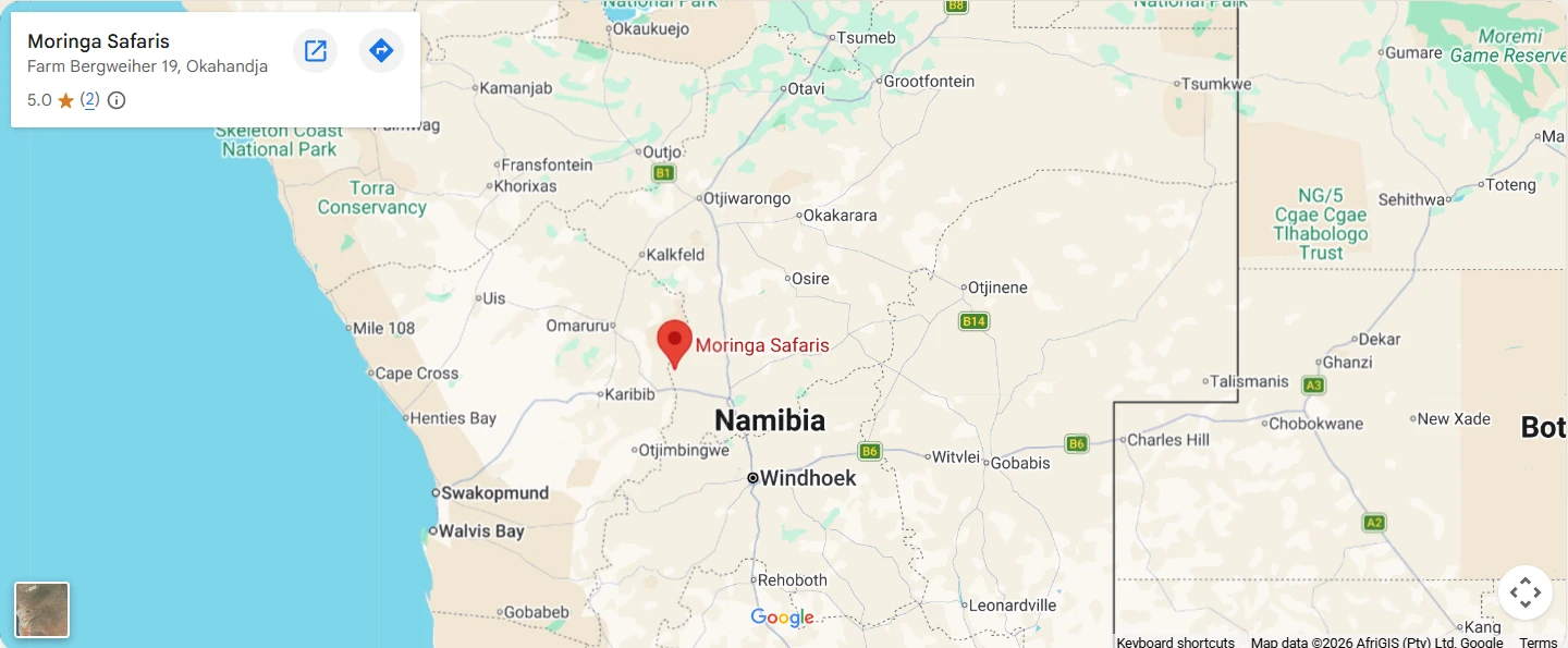 Moringa Safaris Location Map - Click to open in Google Maps
